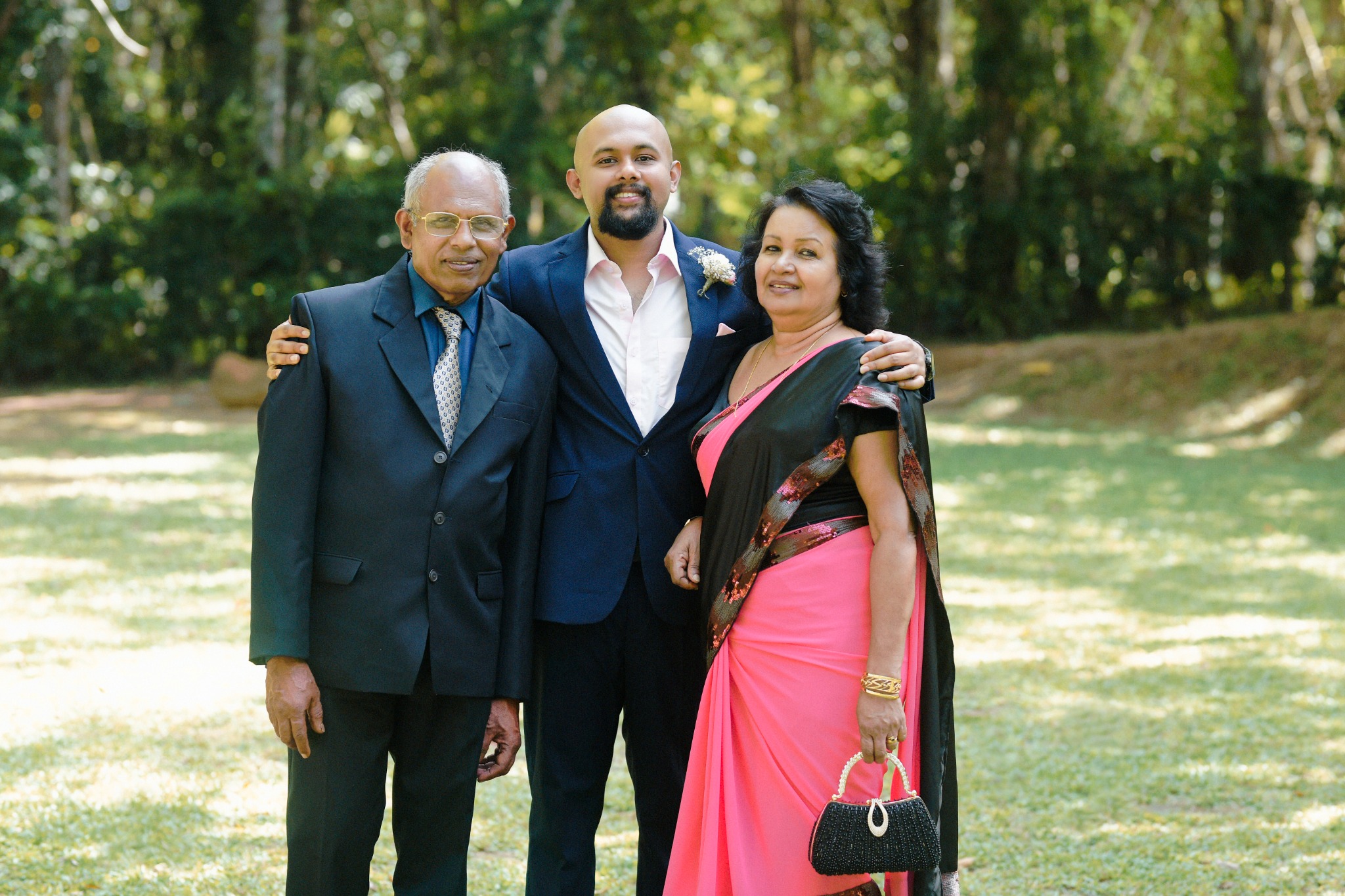Terani with her parents